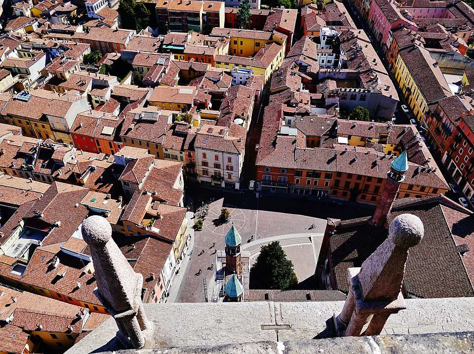 Cremona's rooftops from the Torrazzo
