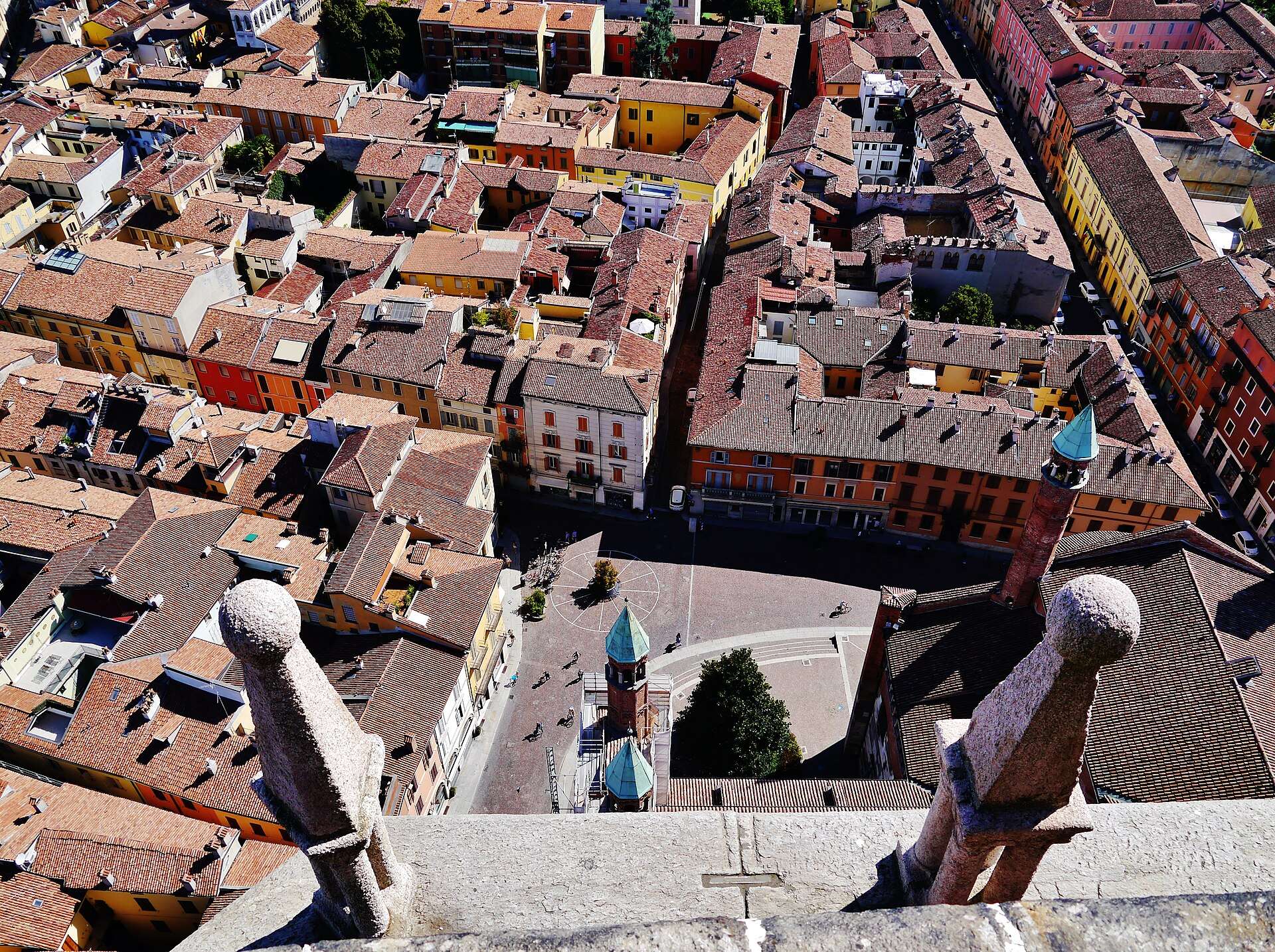 Cremona's rooftops from the Torrazzo
